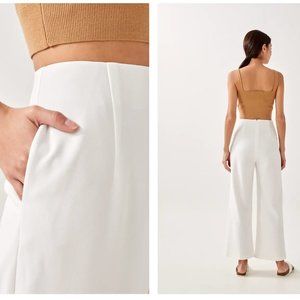 Love Bonito White Wide Leg Pants (XS)